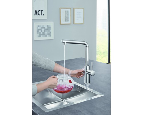 GROHE keukenkraan met filterfunctie en kokend heet water GROHE RED chroom 30325001