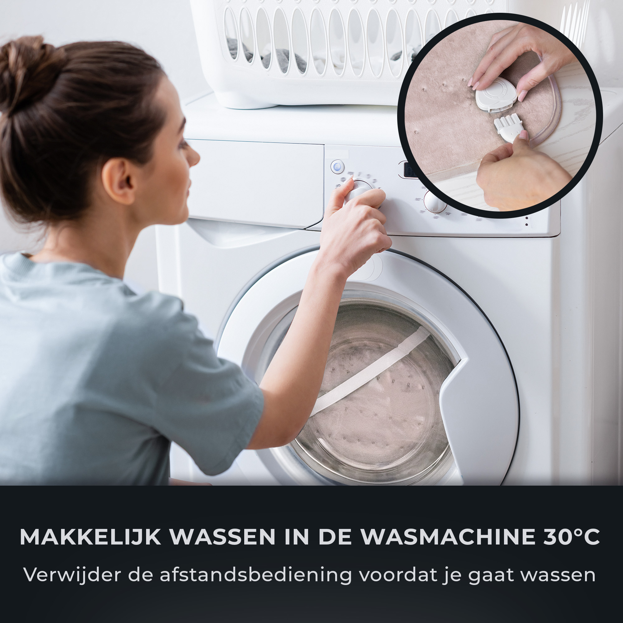 STAUS&BACH Cozysnug 2 persoons elektrisch onderdeken - Dusty Pink