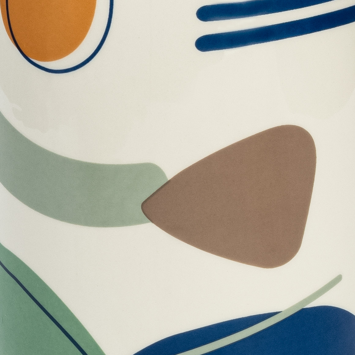 My Home Große Vase im modernen Design creme / blau / grün