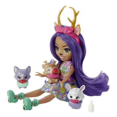 Mattel Enchantimals Baby Best Friends Danessa Deer Puppe & Sprint Figur