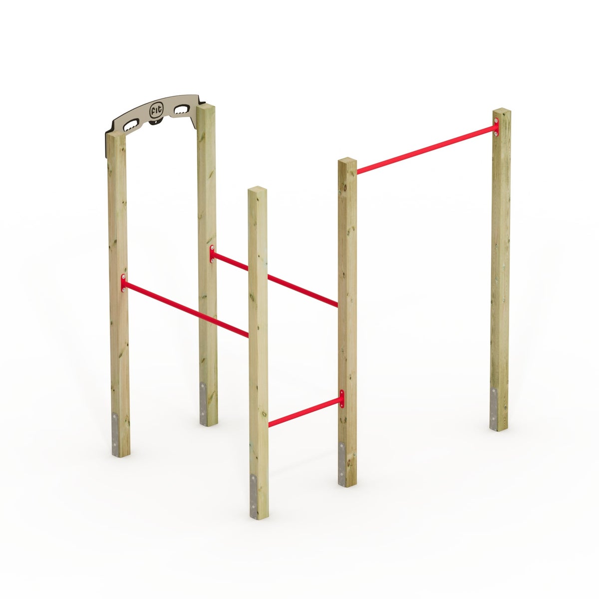 WICKEY FIT Base 510 – outdoor fitnesstoestel – rood