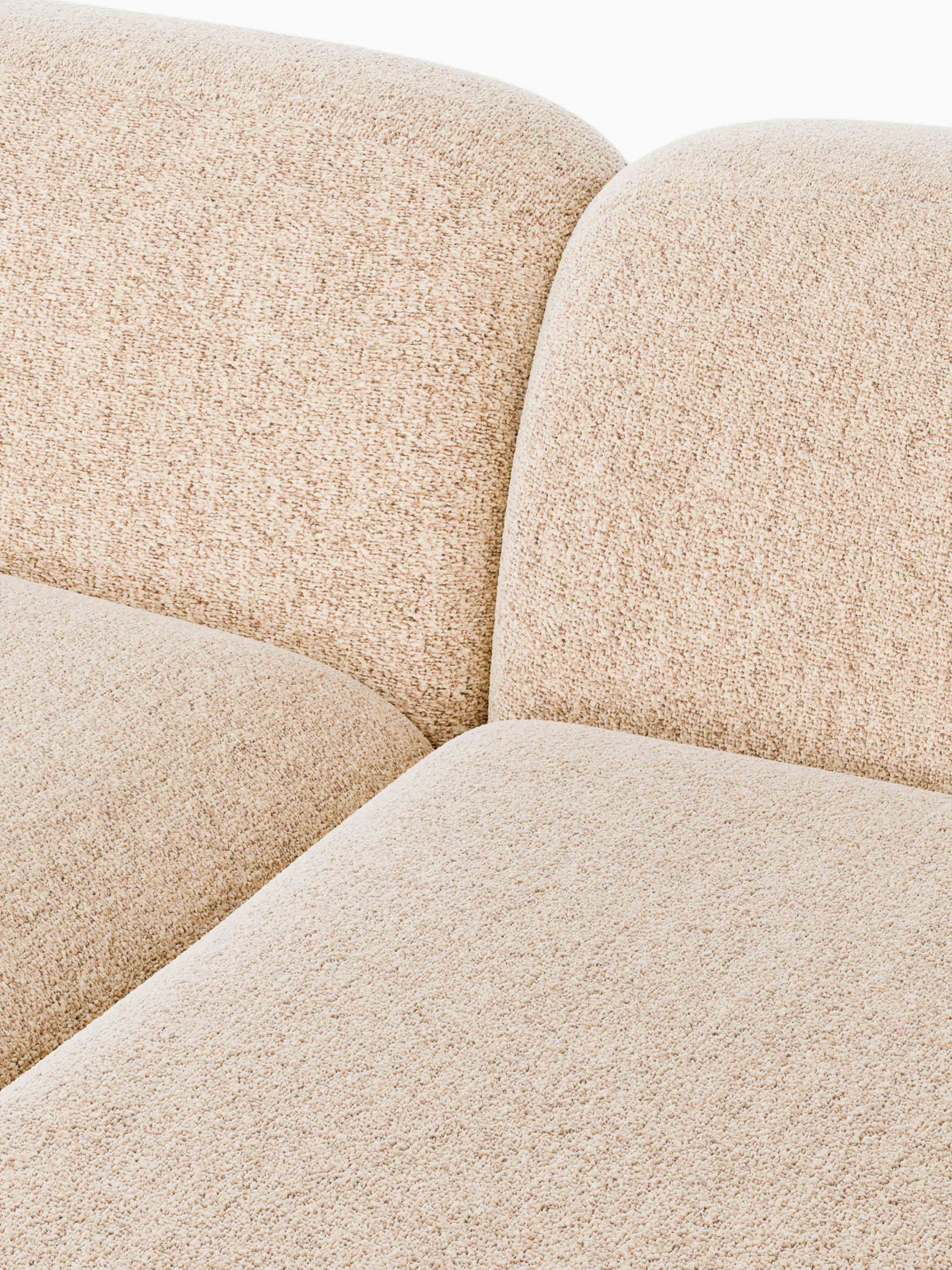 Modulaire bouclé chaise Wolke (3-zits)