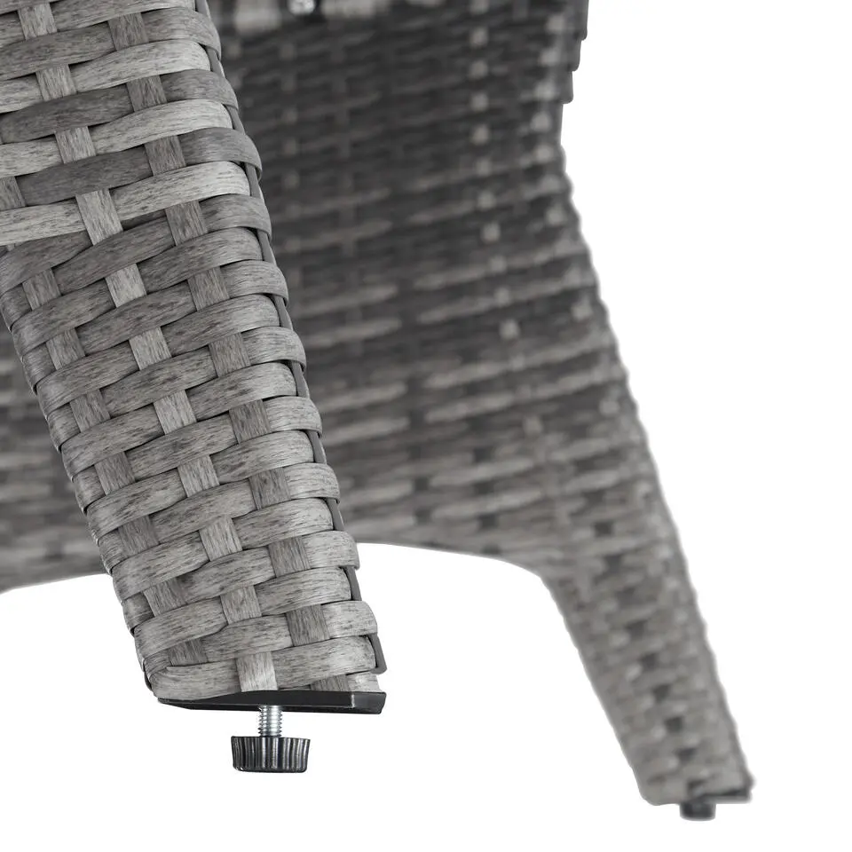 tectake - Loungeset Catania - wicker - grijs