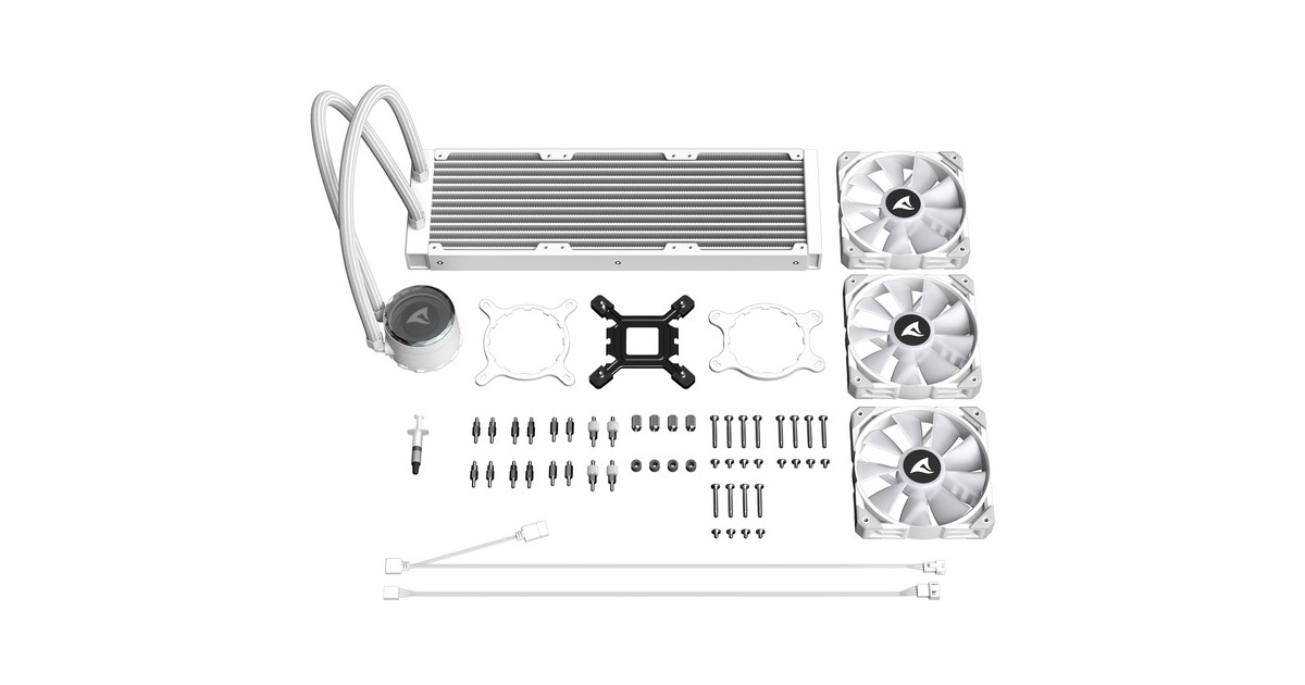 SharkoonS90 RGB White waterkoeling  (Wit, 4-pins PWM fan-connector)
