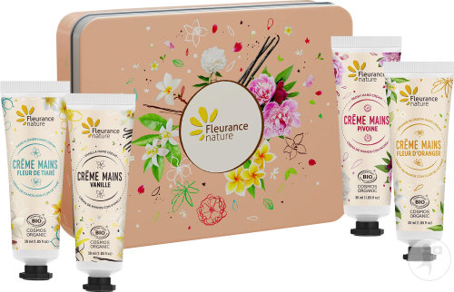 Fleurance Nature Coffret Crèmes Mains Évasion Florale Bio 4x30ml