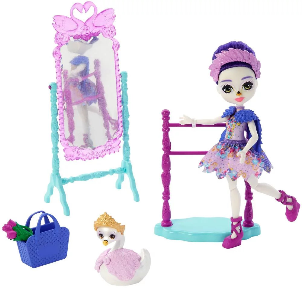 COFFRET STUDIO DE DANSE DE SARELY CYGNE - MINI-POUPÉE ENCHANTIMALS
