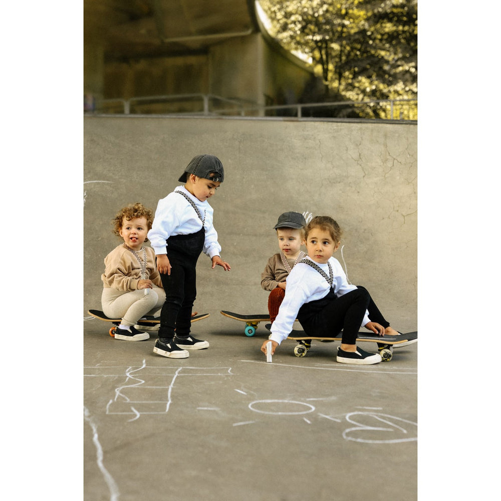 Køb Silly Silas Cream Blend Checked Footless Leggings