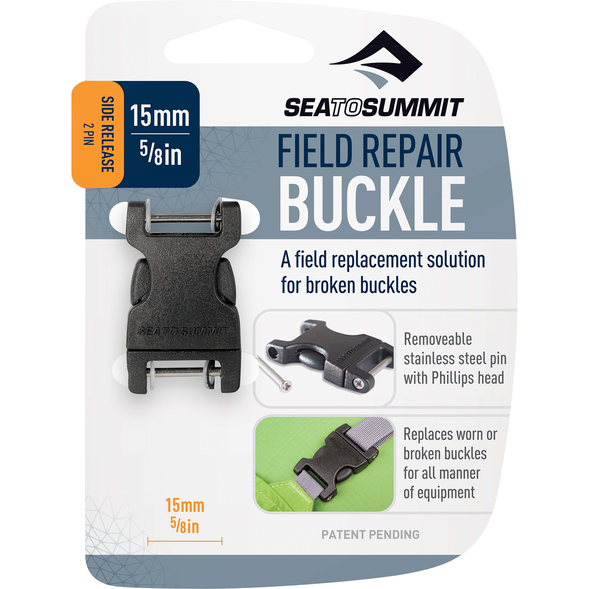 Sea to Summit Field Repair Ersatzschnalle 2 Pins 15mm