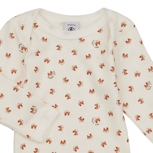 Petit Bateau - BODY US ML RENARD PACK X3 - Blanc / Bleu