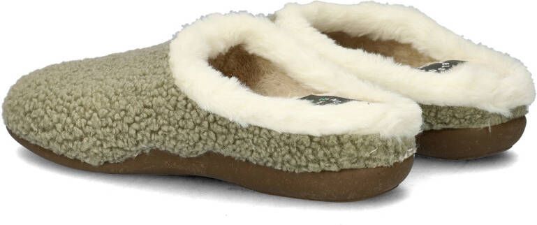 Nelson Home teddy pantoffels lichtgroen