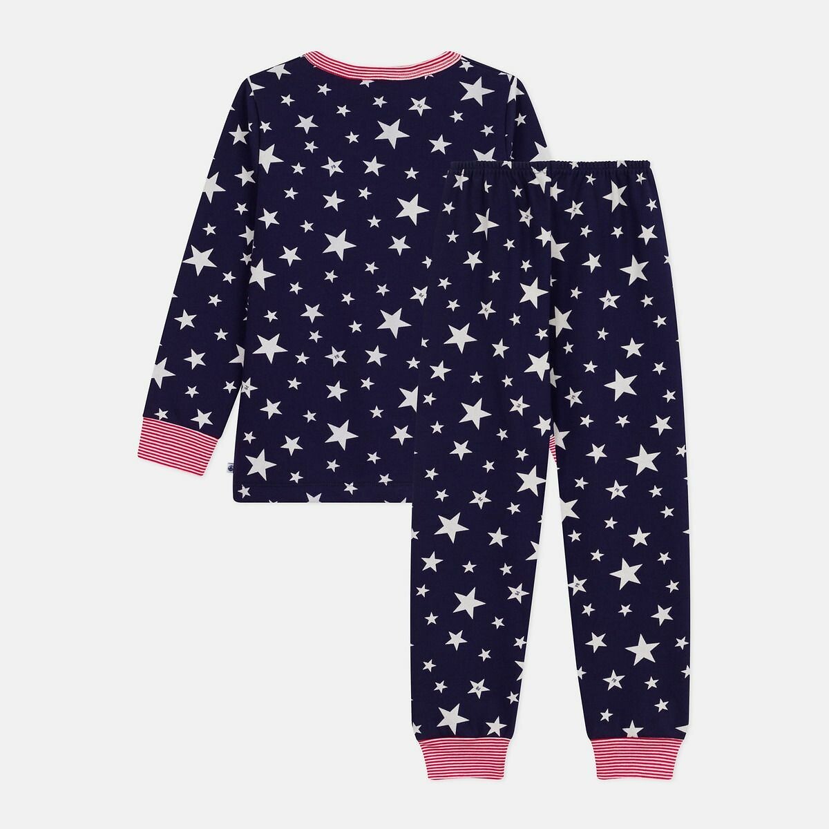 PETIT BATEAU<br>Pijama infantil de flanela com estampa de estrelas