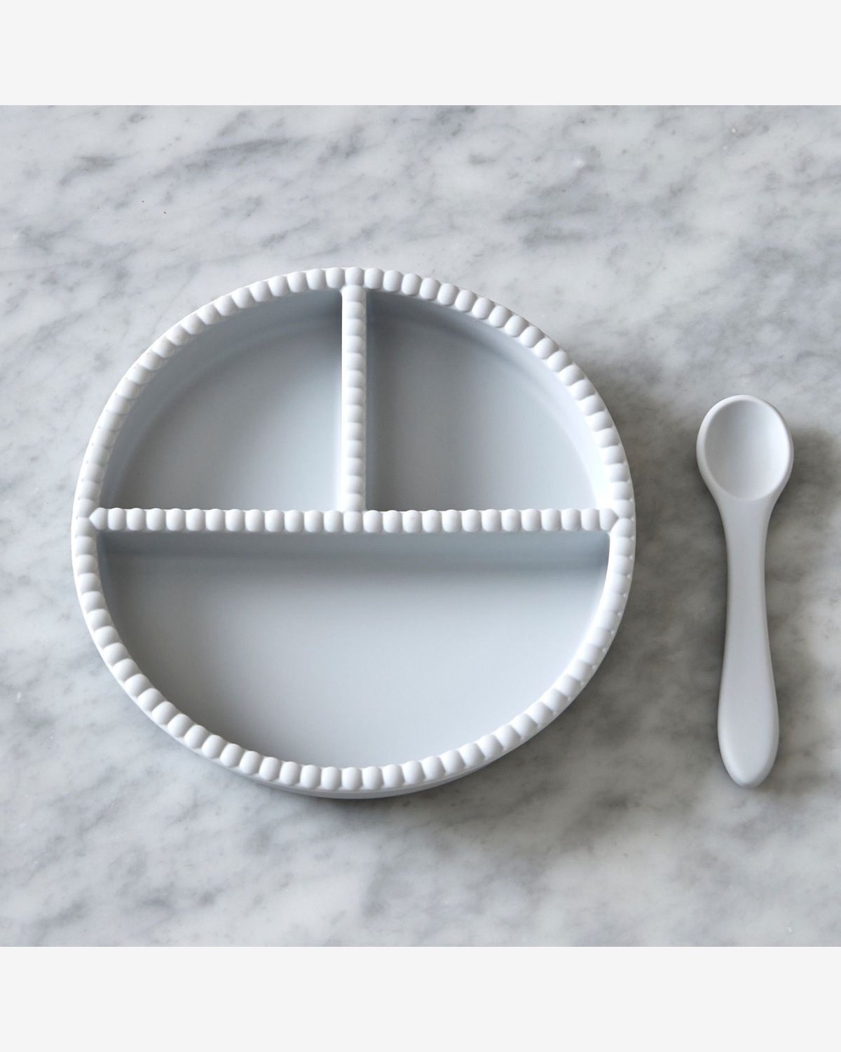 Spisesett, Tallerken og Skje – 100% Silikon | Little Bubble Dining Set