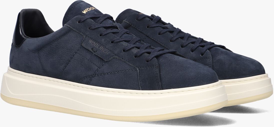 blauwe woolrich lage sneakers arrow man milled nabuk