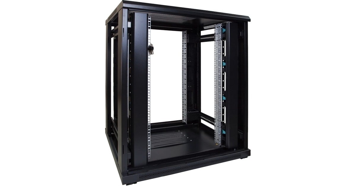 DSI18U serverkast met glazen deur - DS8818 server rack  (Zwart, 800 x 800 x 1000mm)