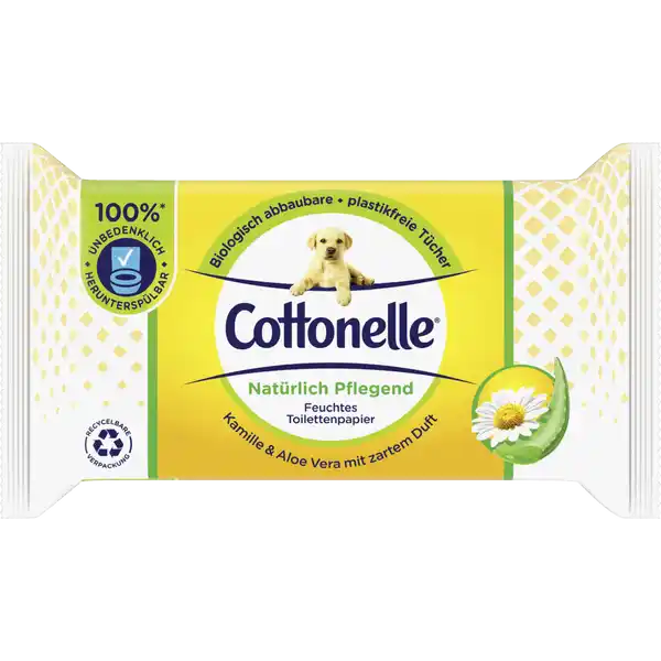 Natürlich pflegend feuchte Toilettentücher