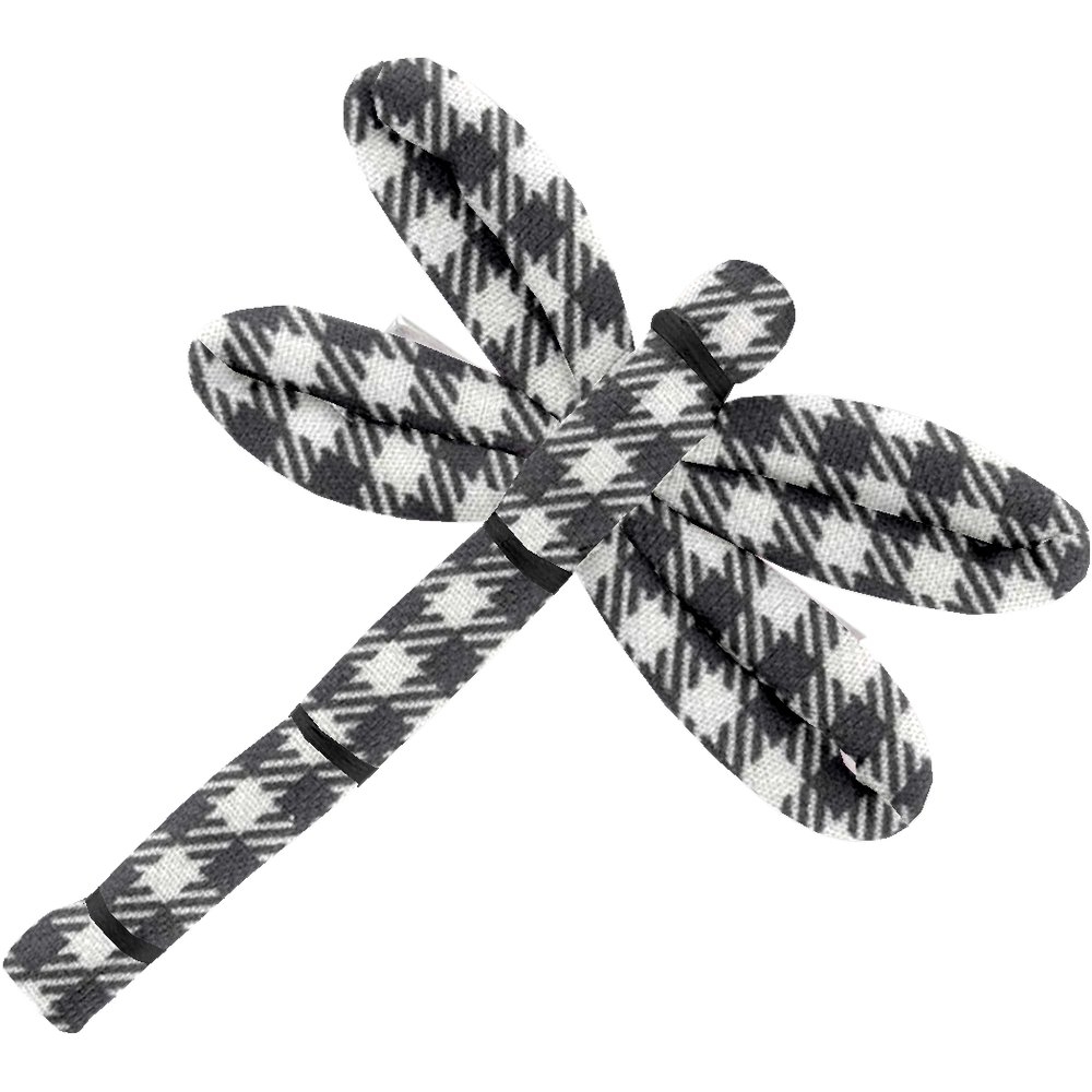 Barrette Libellule Vichy Noir