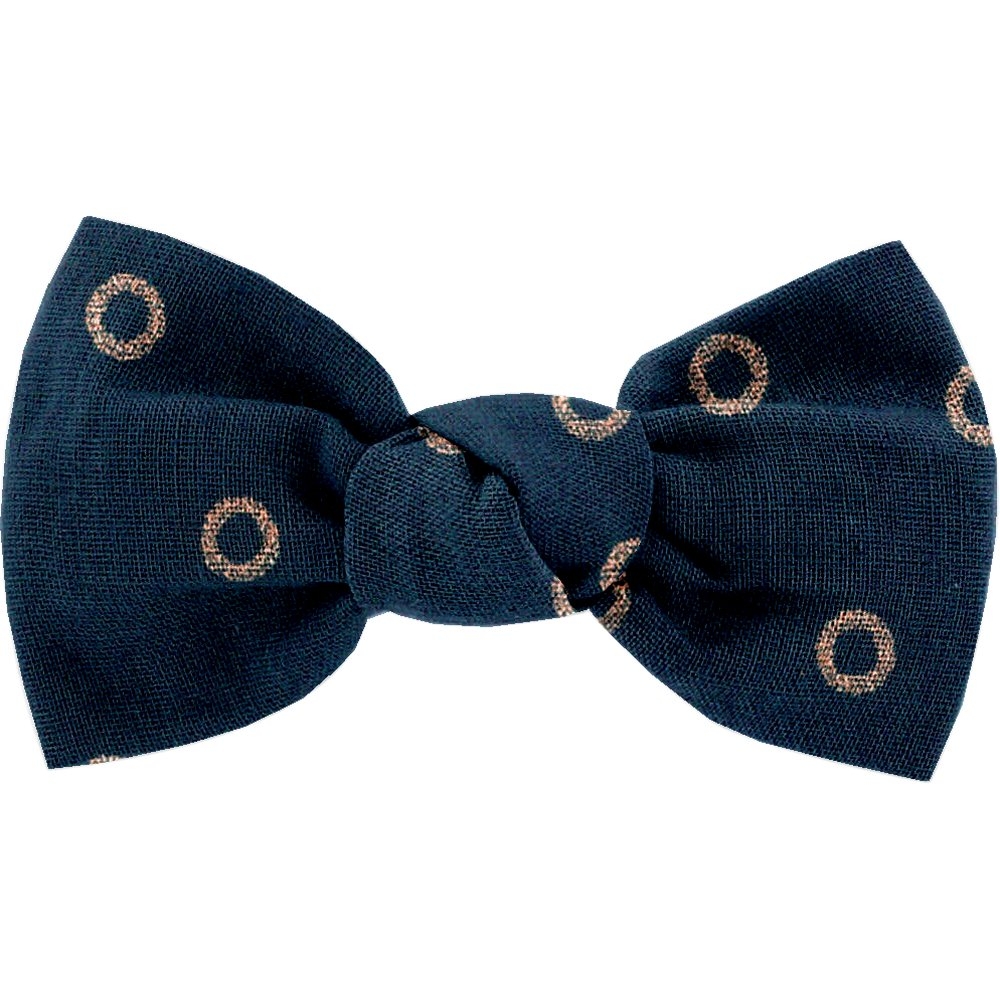 Barrette Petit Noeud Bulle Bronze Marine