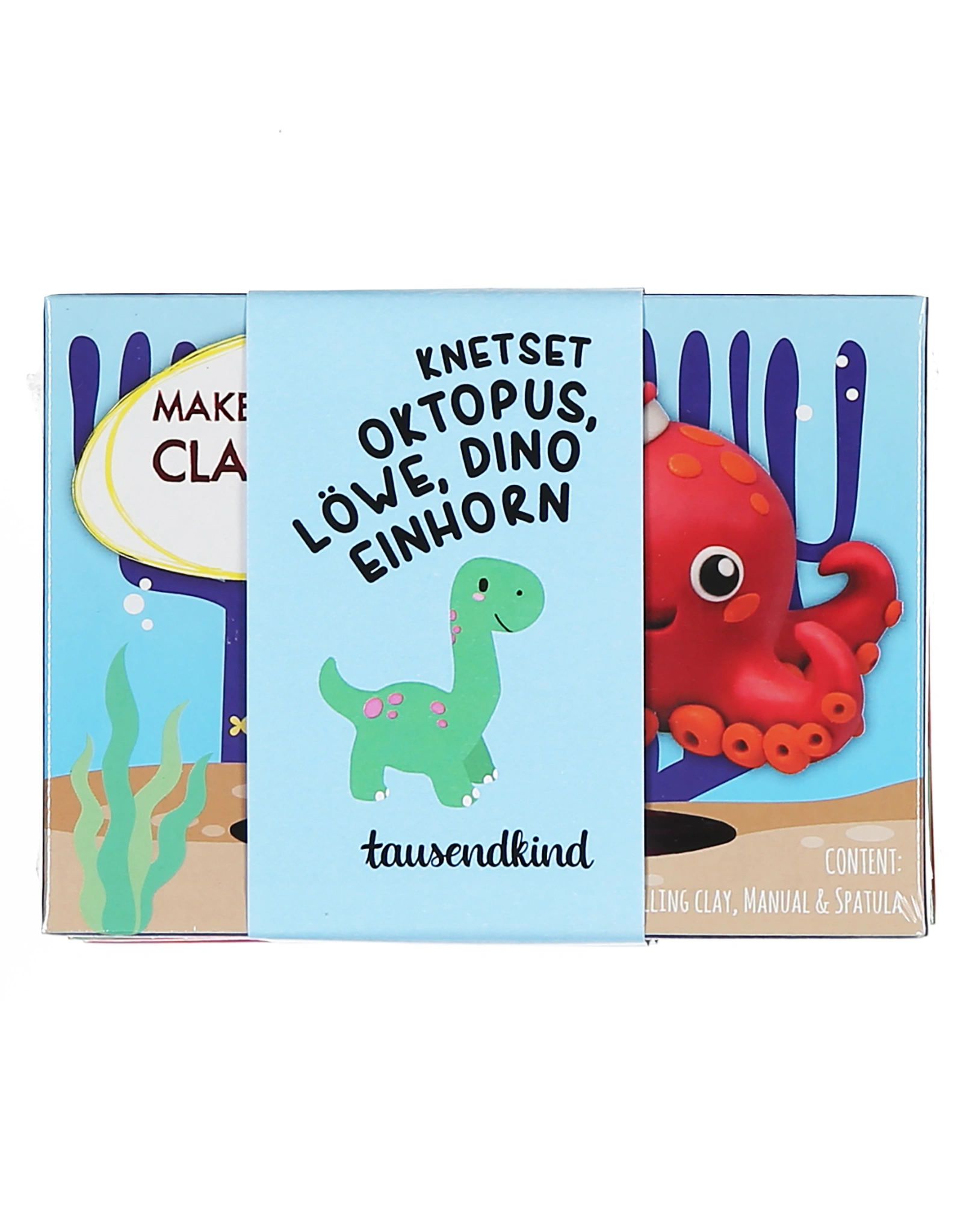 Knetfiguren-Bastelset OKTOPUS, LÖWE, DINO & EINHORN