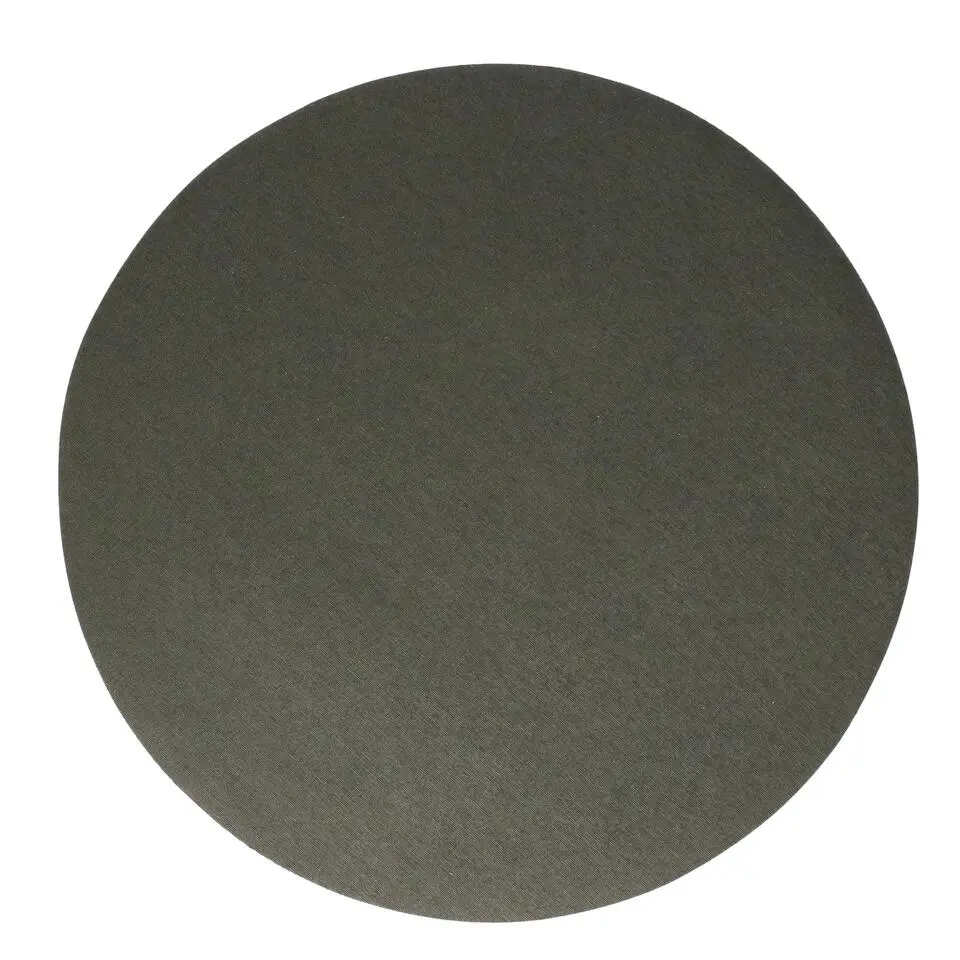 Wicotex Placemats Uni - donker grijs - rond 38cm - Teflon coating