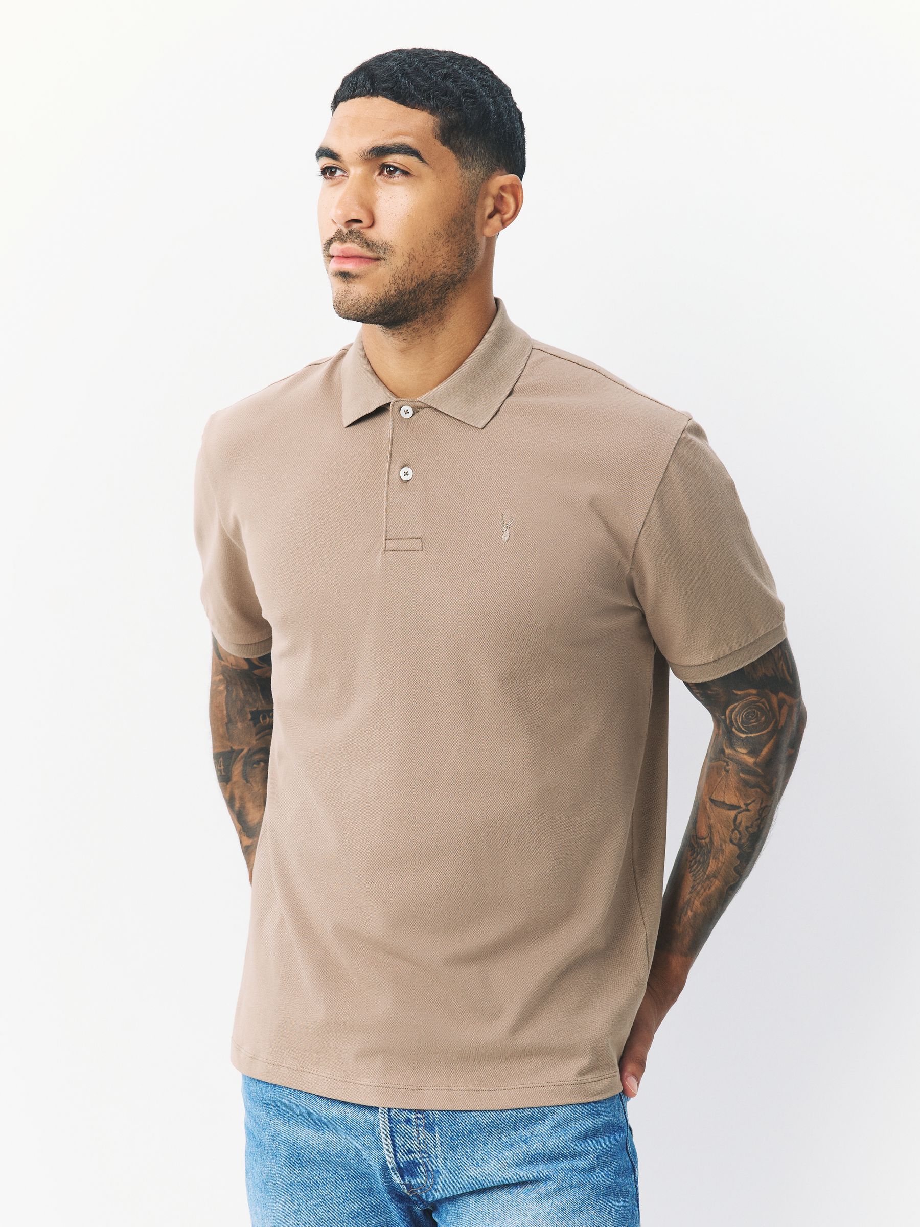 Neutraal - Normale Pasvorm - Long-Sleeve Pique Polo Shirt