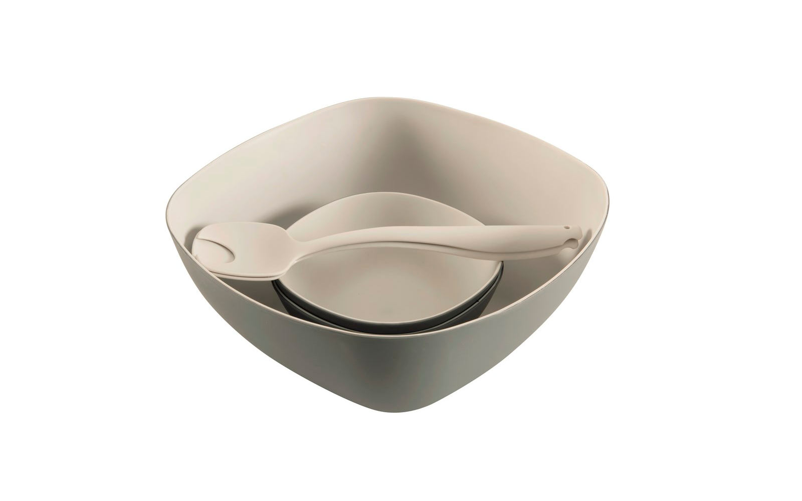 Outwell Gala Salatgeschirrset 5 teilig grau/beige