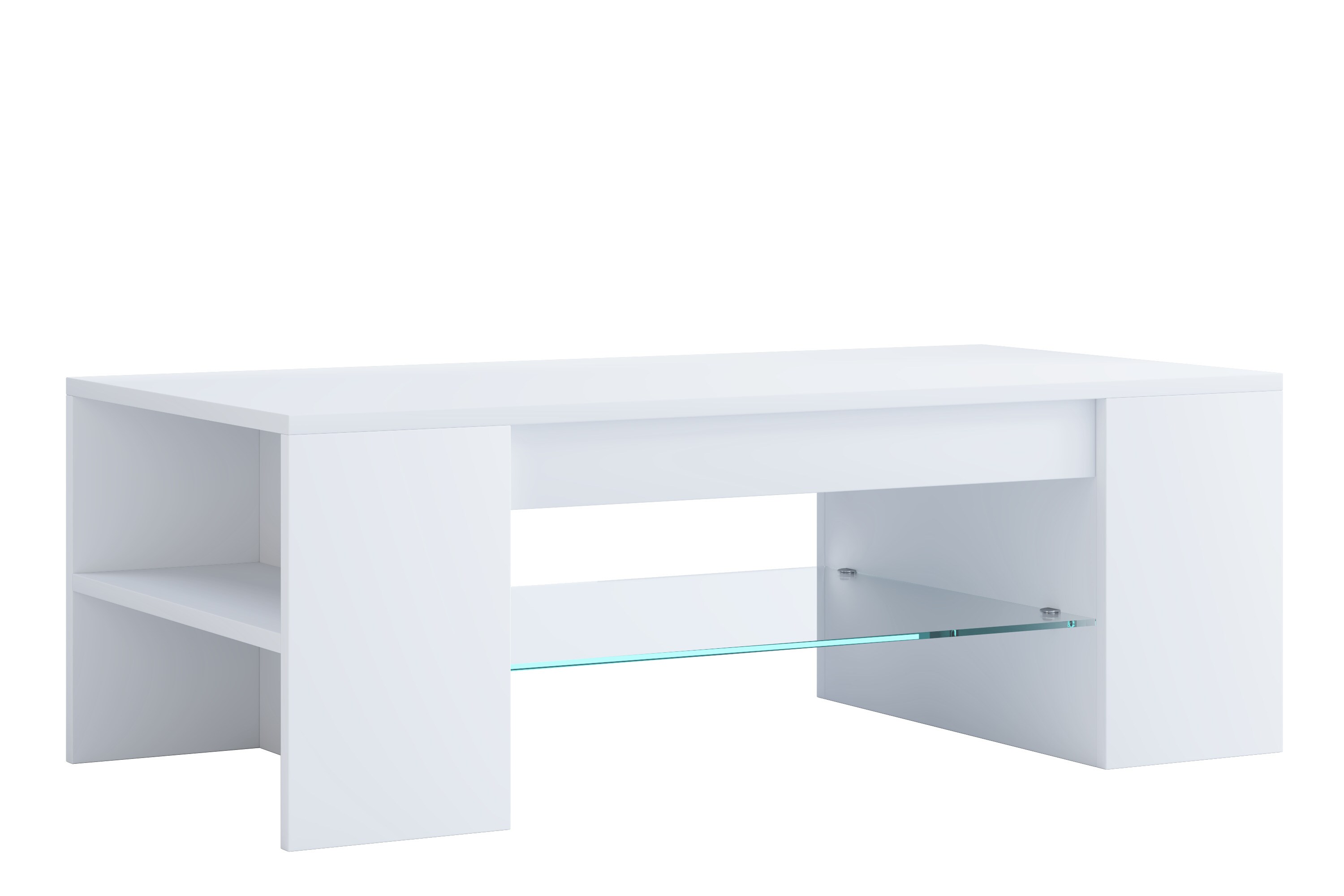 VCM Holz Couchtisch Sofatisch Wohnzimmertisch Beistelltisch Schublade Glas Tunas
