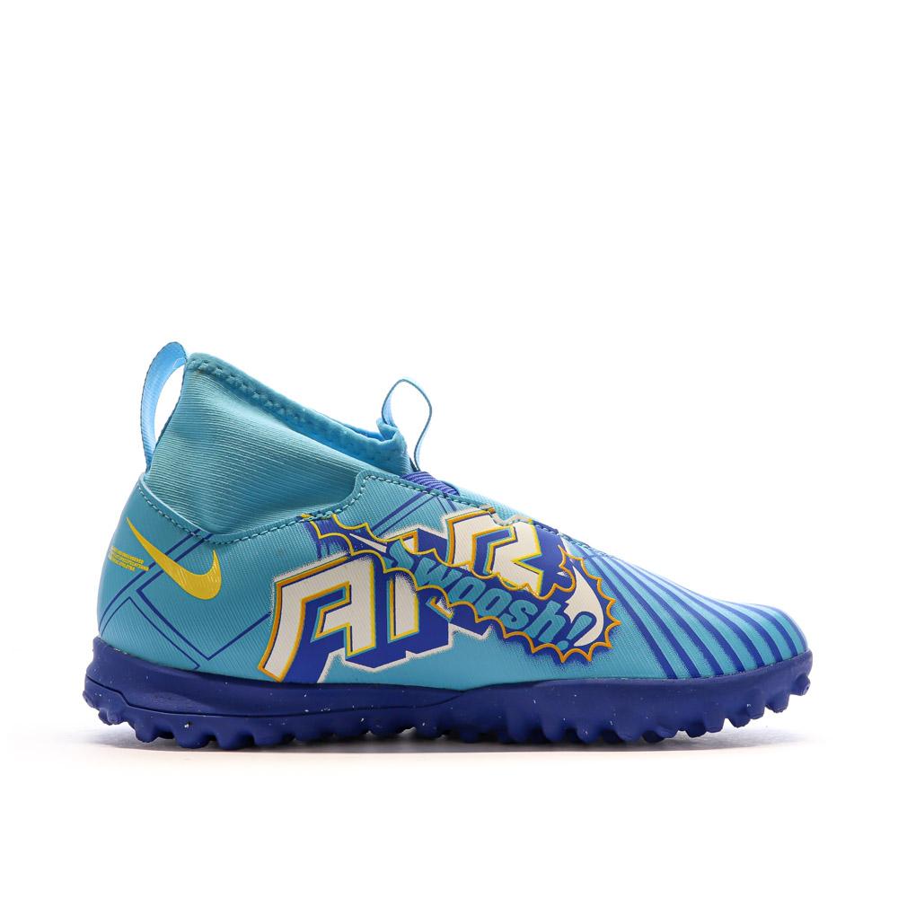 Nike Chaussures de foot Bleus Junior Nike Zoom Superfly 9 Acad KM