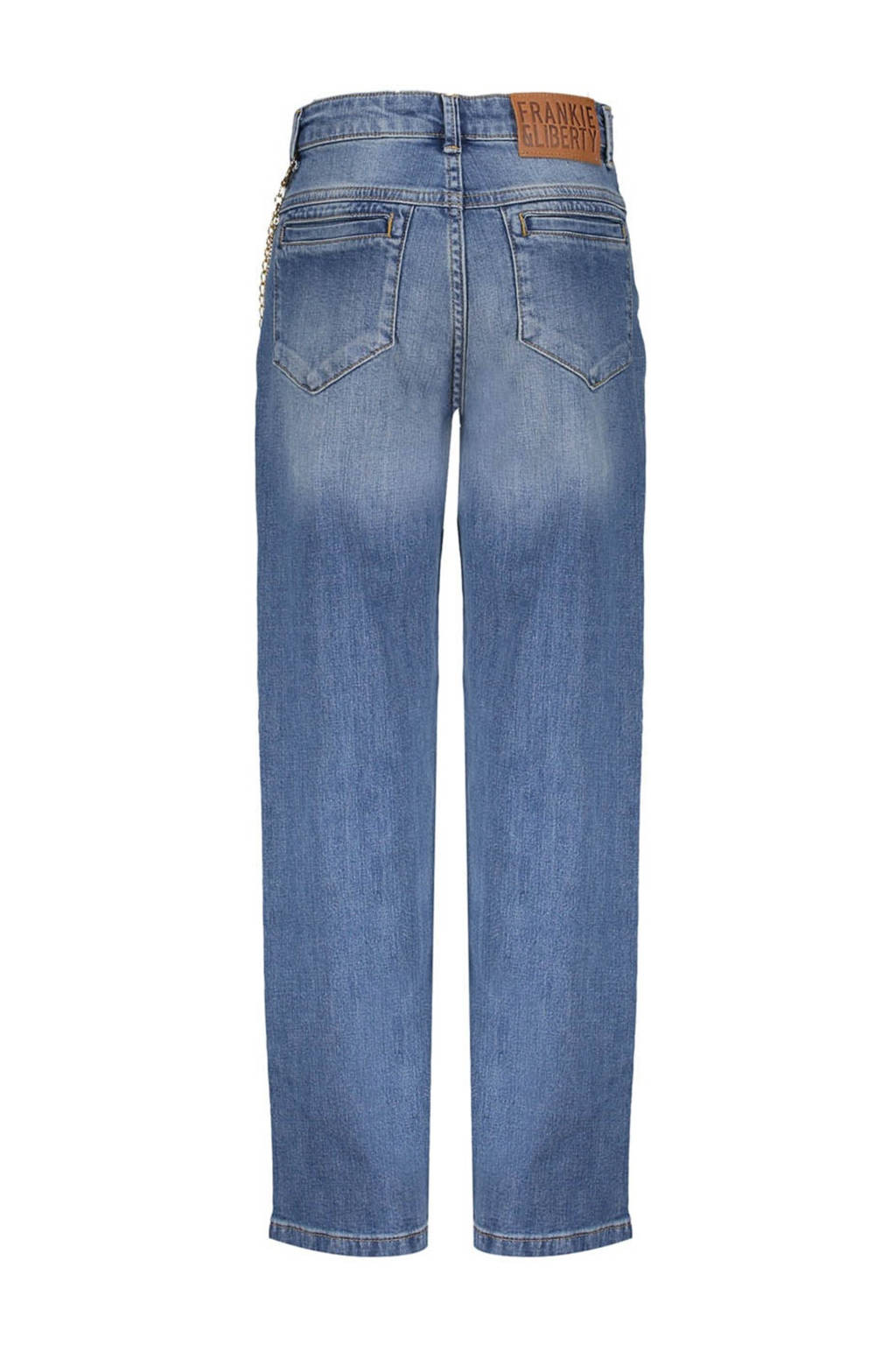 Frankie&Liberty high waist straight leg jeans medium blue denim