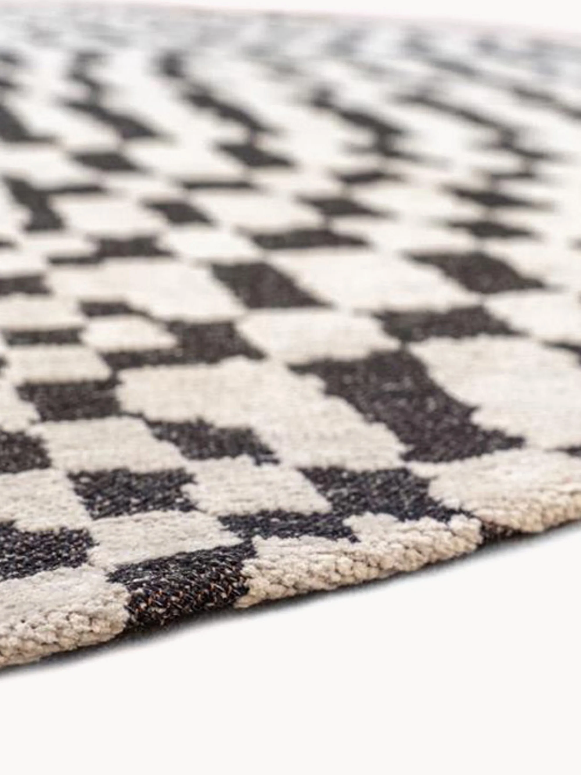 Rond jacquard in- & outdoor vloerkleed Berber, wasbaar
