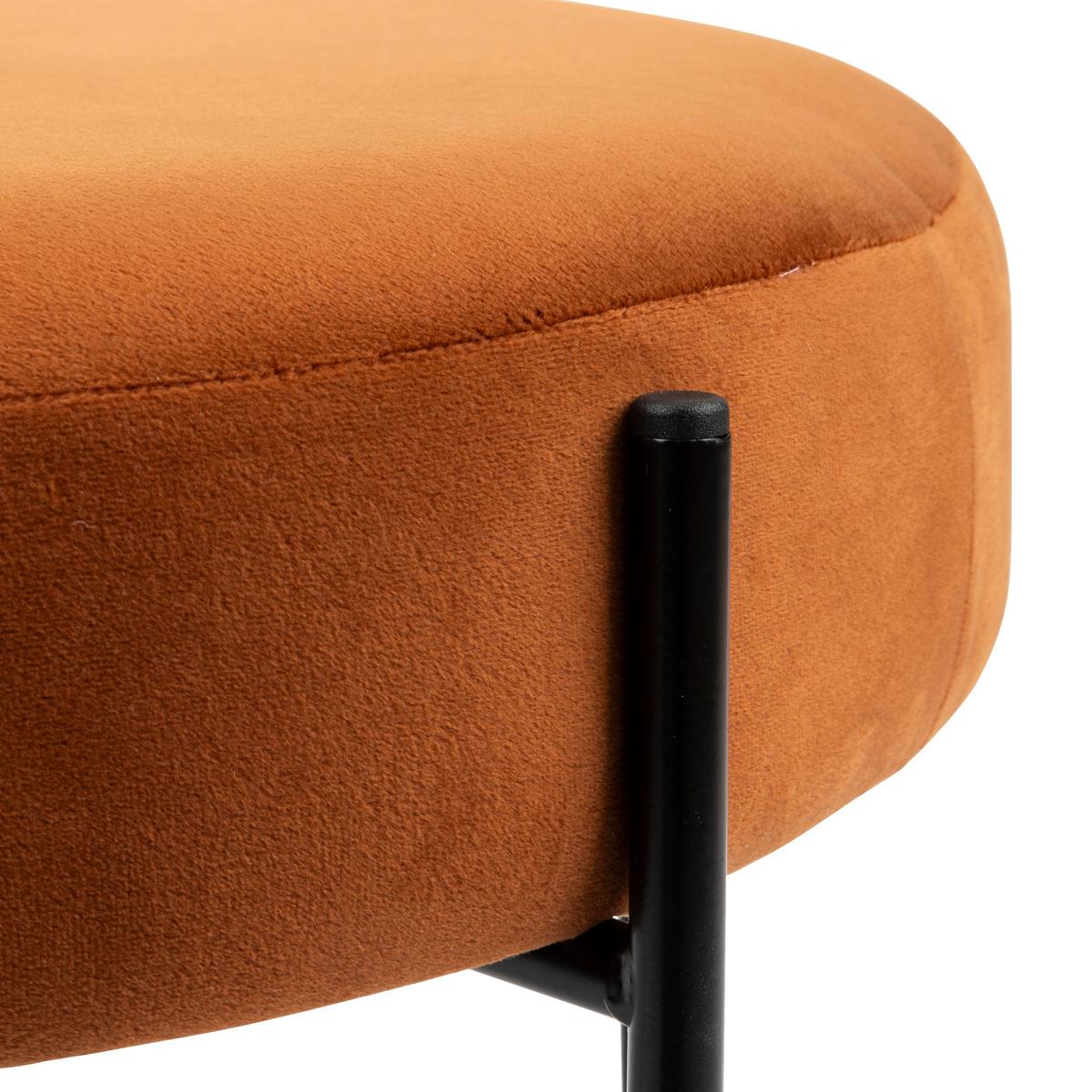 TABOURET D APPOINT ARTY VELOURS AMBRE