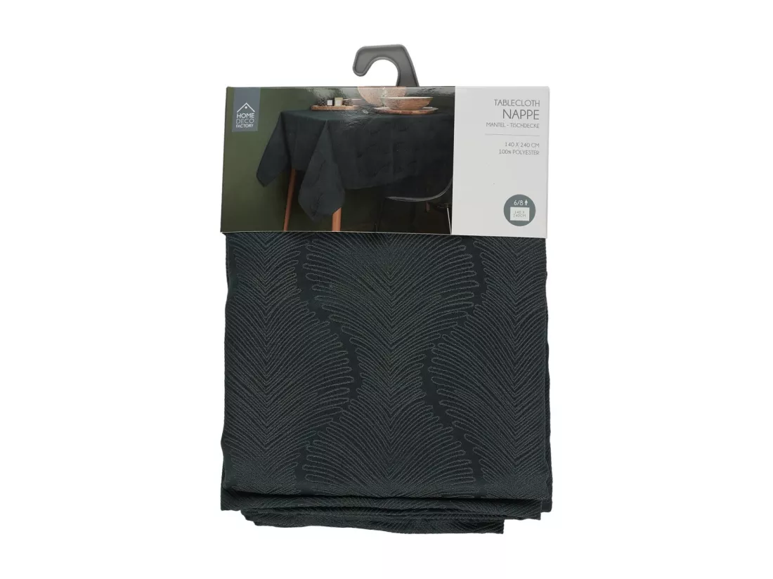 Nappe Jacquard Noir 140x240cm