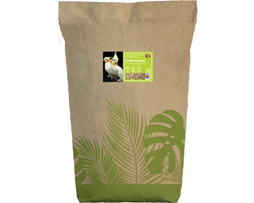 Grote parkietenvoer zonder zonnebloempitten, 15 kg