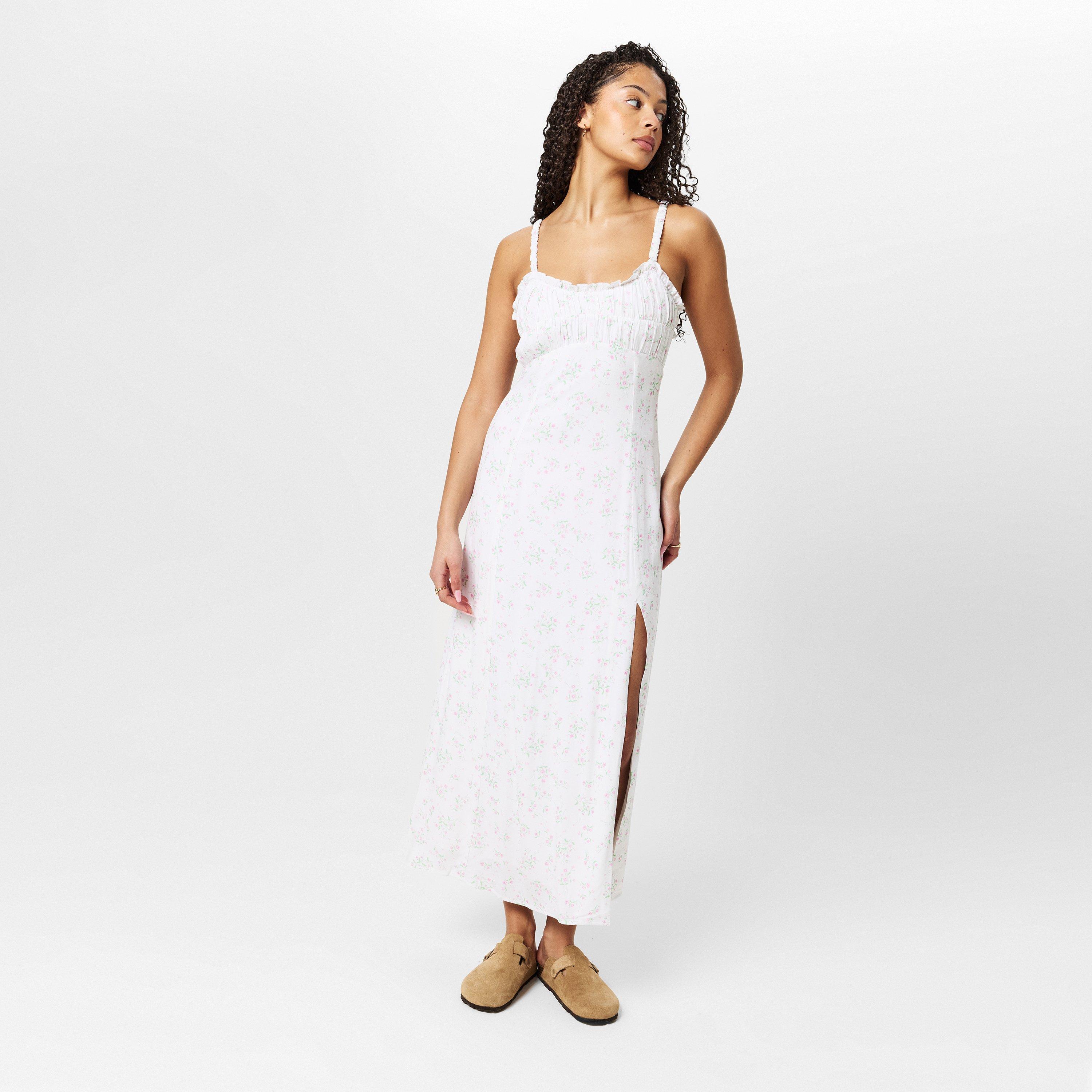 Jack Wills JW Ruched Midi slit Dress