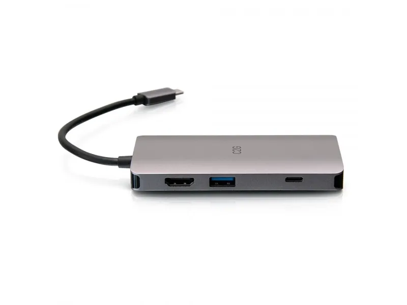 C2G USB-C® Mini Dock with HDMI, 2x USB-A, Ethernet, SD Card Reader, and USB-C Power Delivery up to 100W - 4K 30Hz - Dockingstation - USB-C / Thunderbolt 3 - HDMI - 1GbE