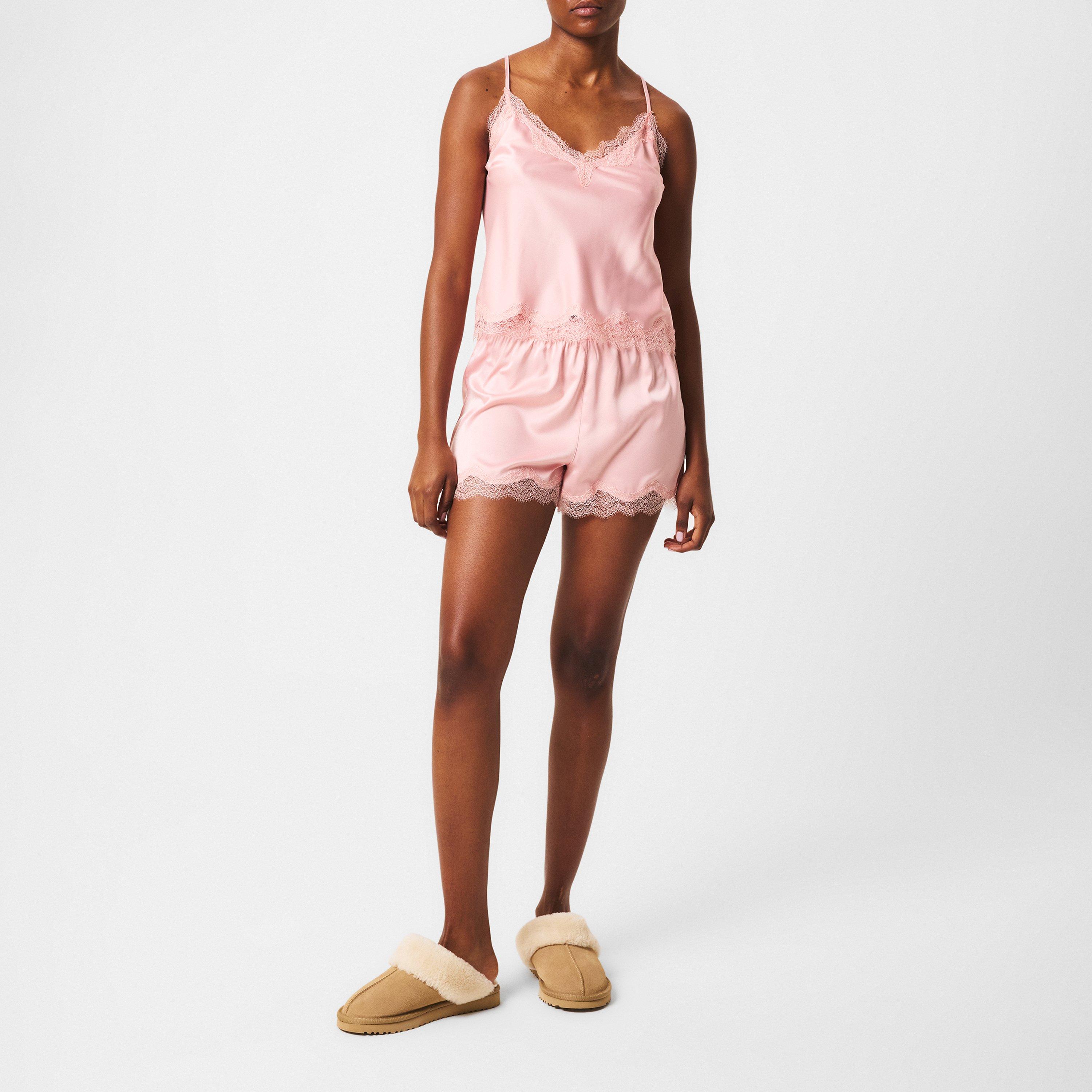 Chelsea Peers Satin Lace Cami Short Pyjama Set
