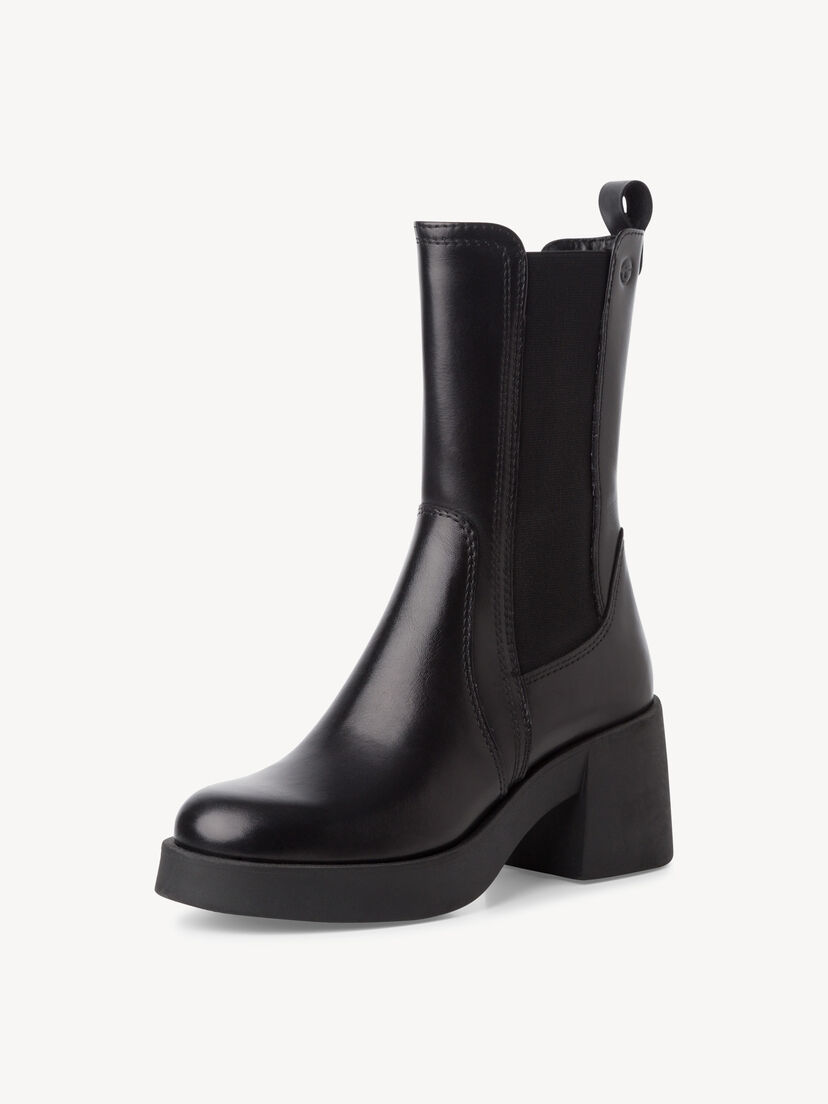 Leren Chelseaboot - zwart