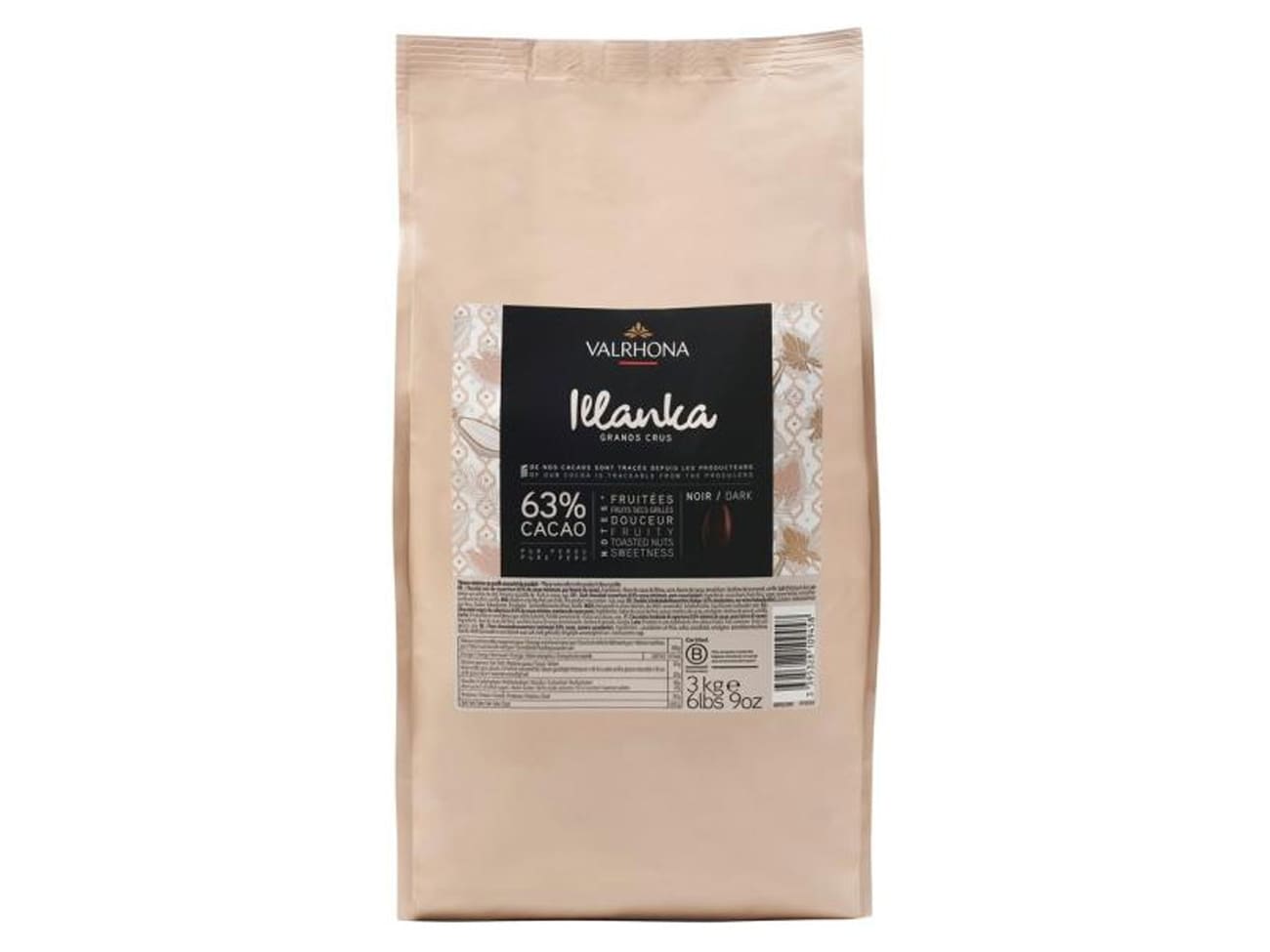 Chocolat noir Illanka 63% - 3 kg - Valrhona