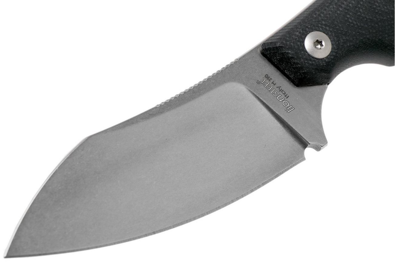LionSteel H1 Skinner GBK Black G10 vaststaand mes, Tommaso Rumici design