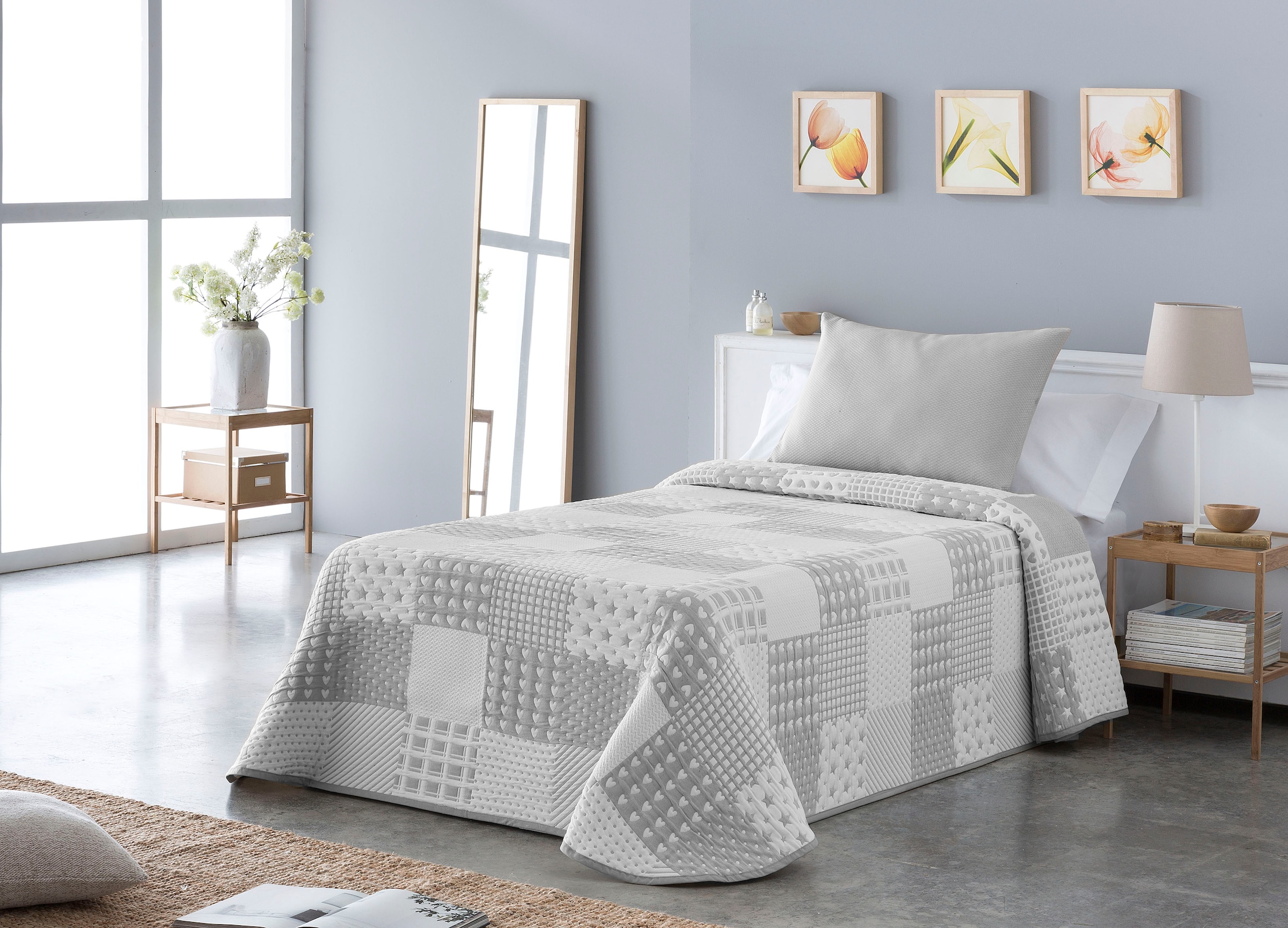 Lüttenhütt Tagesdecke »Gretje gesteppte Tagesdecke für Kinder, Tagesdecke im Patchwork-Design«