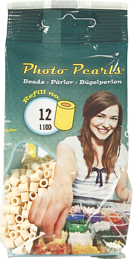 Photopearls - Medium - Lys Beige 12 - 1100 Stk. - Nabbi Fotoperler