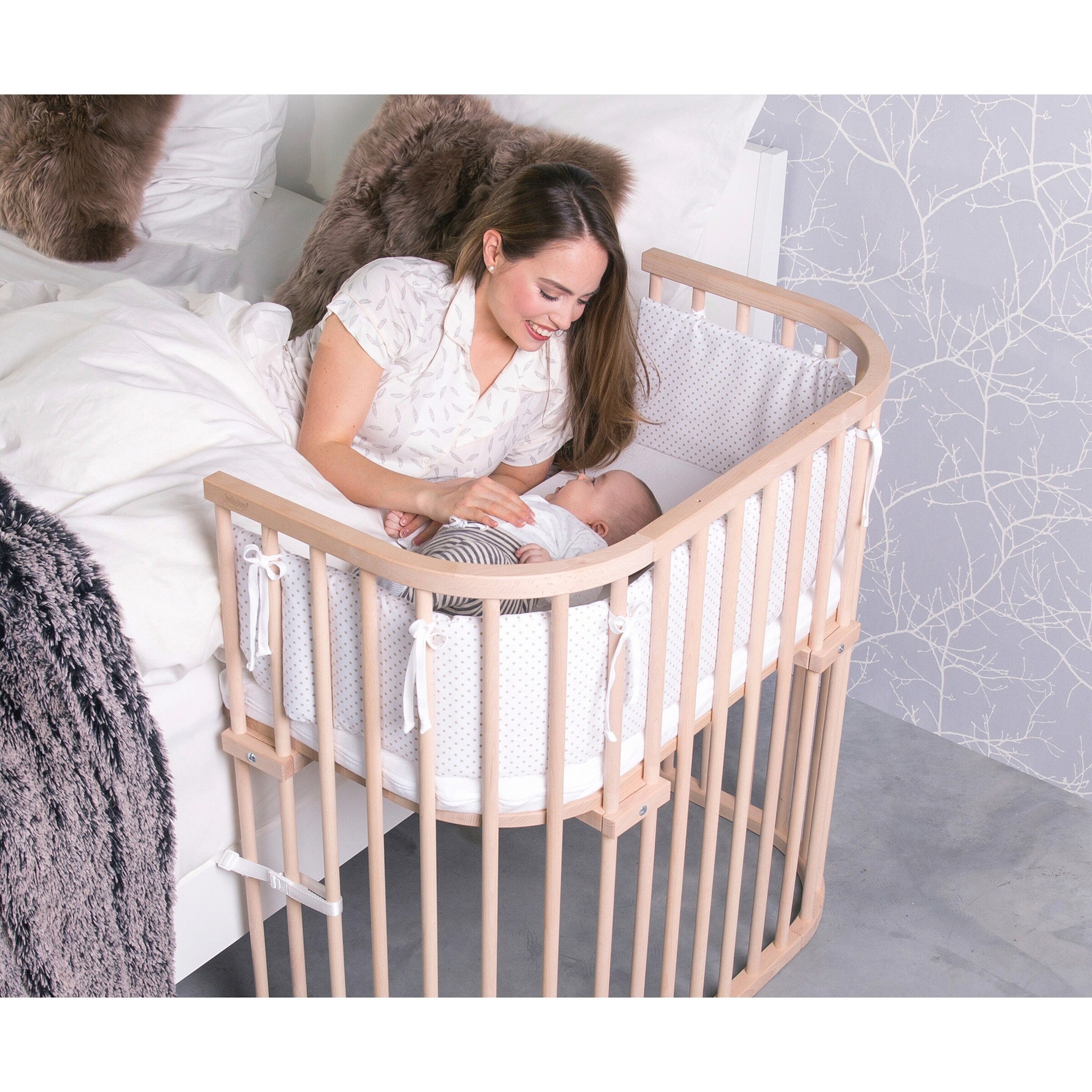 babybay® Beistellbett Boxspring 89x51 cm natur