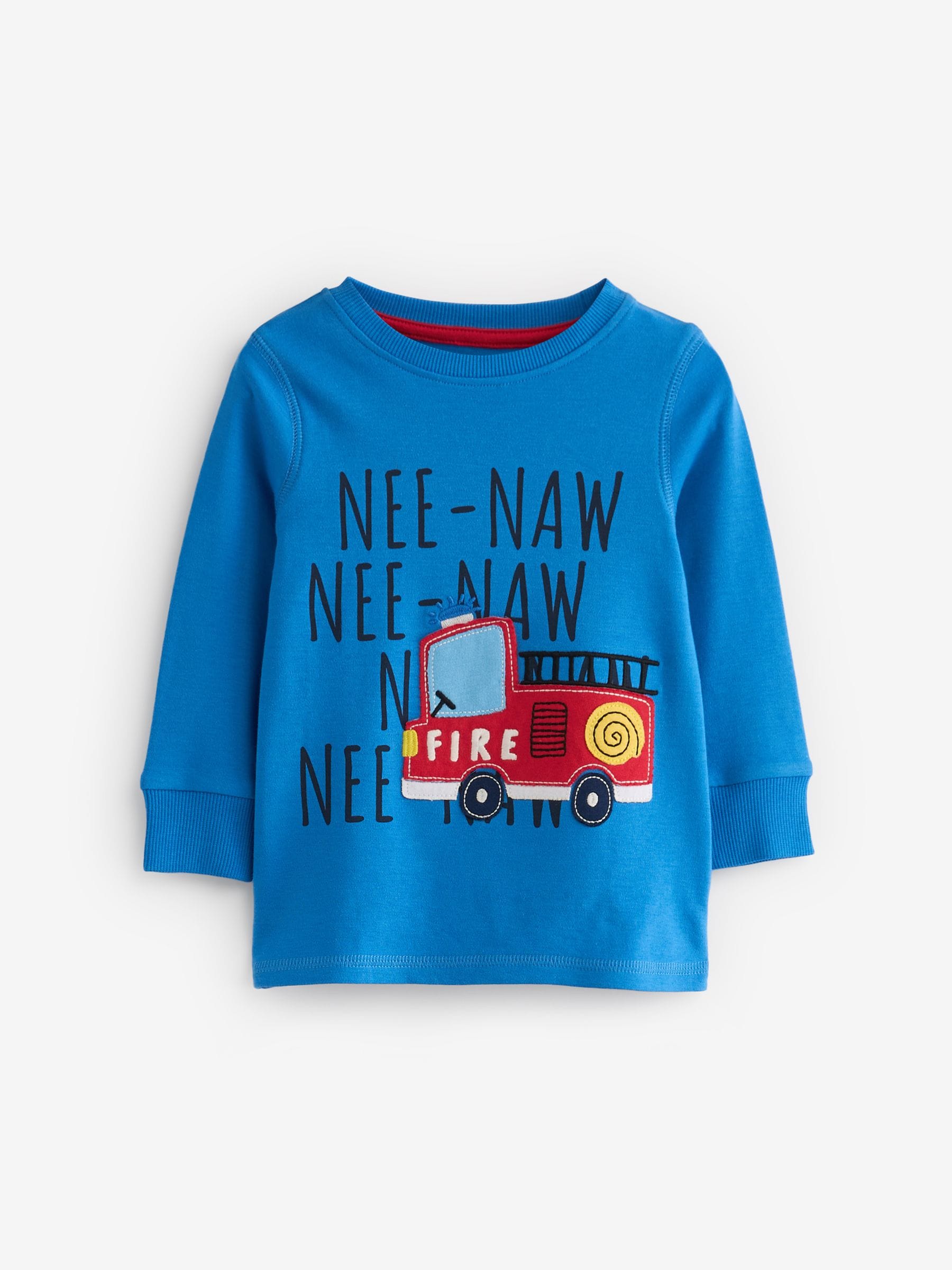 Rood/blauw met hulpvoertuigenprint - Mini Knusse Pyjama's 3 Set (9mnd-10jr)
