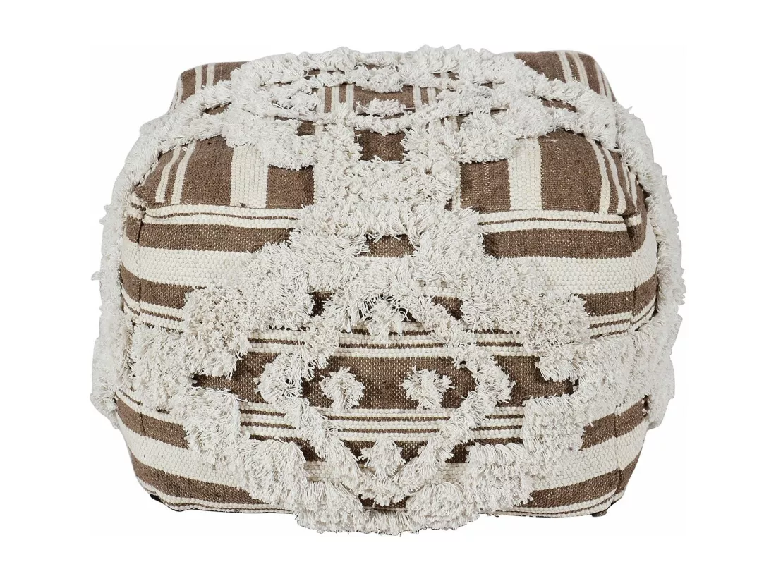 Pouf en Tissu Macramé 