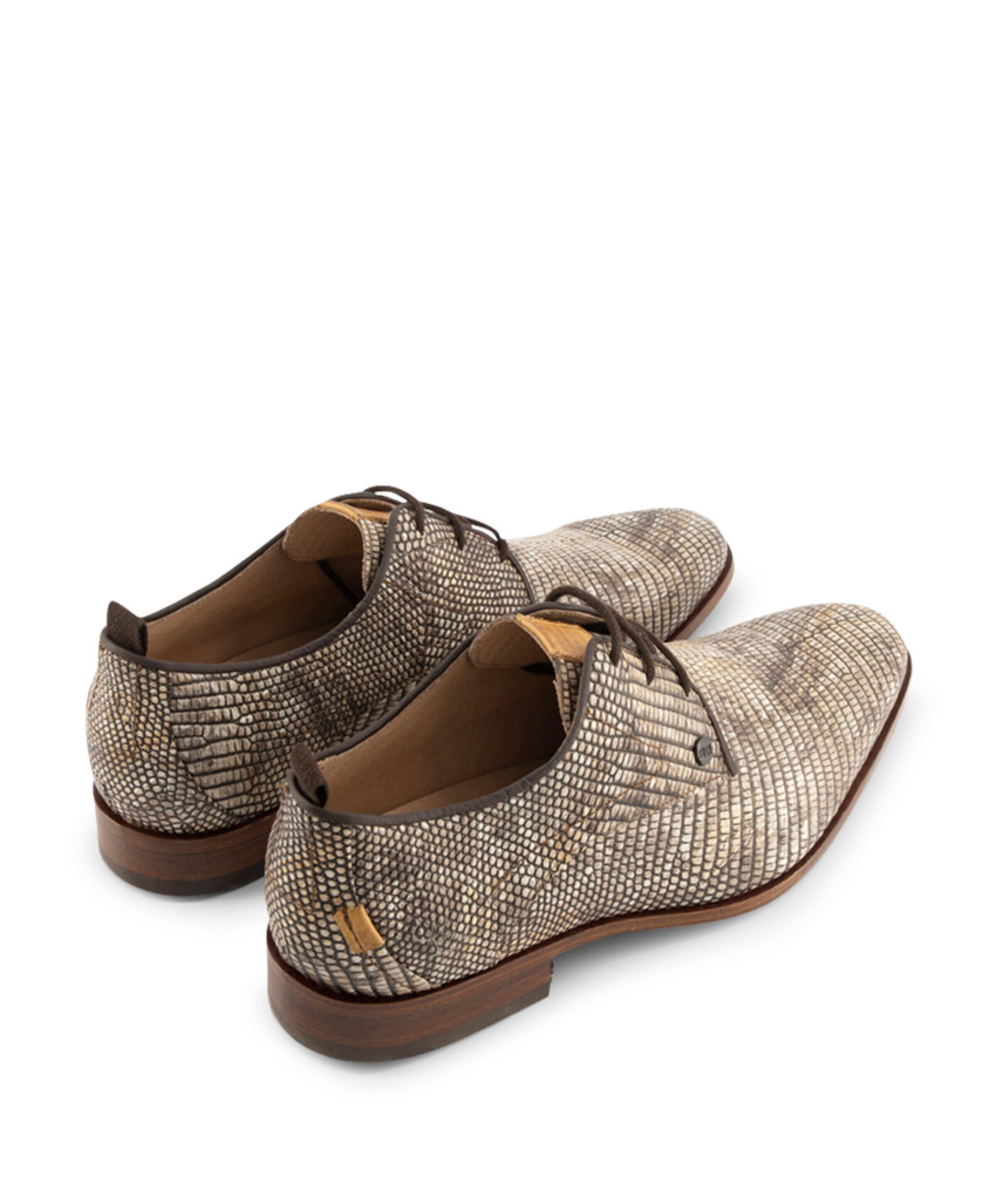 Rehab Greg Marble heren veterschoenen beige