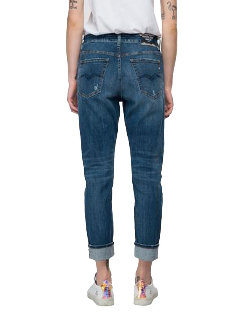 REPLAY PANTALON FEMME SLIM BOYFIT R MARTY MEDIUM BLUE 009