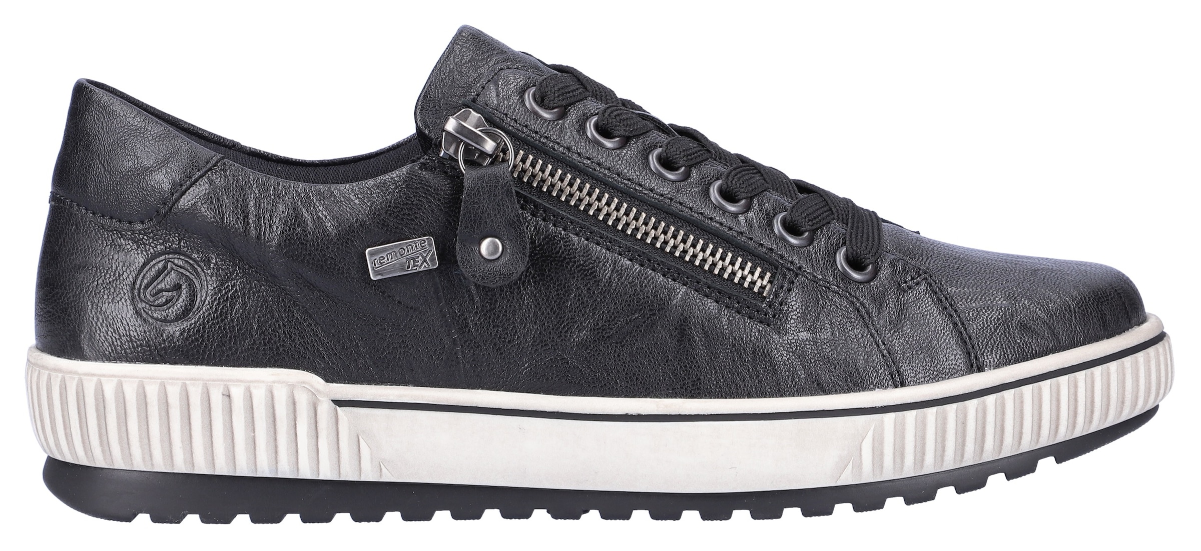 Remonte Plateausneaker  , Freizeitschuh, Halbschuh, Schnürschuh mit Aussenreissverschluss