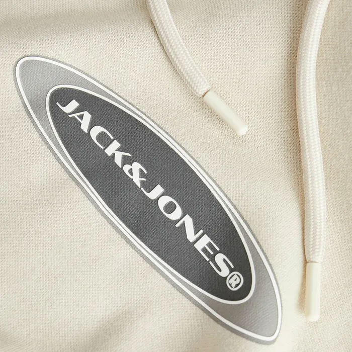Jack & Jones Core Pacer Logo Print Hoodie Heren
