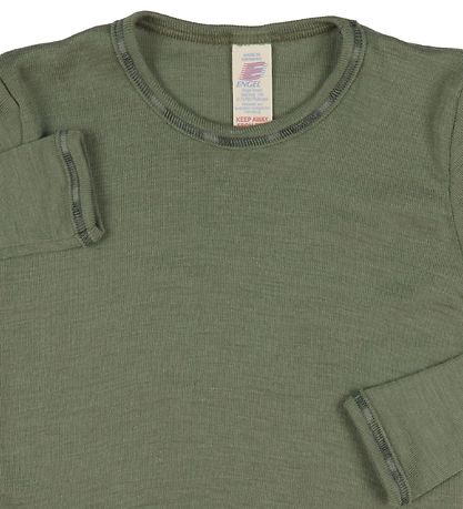 Engel Mütze - Wolle/Seide - Olive