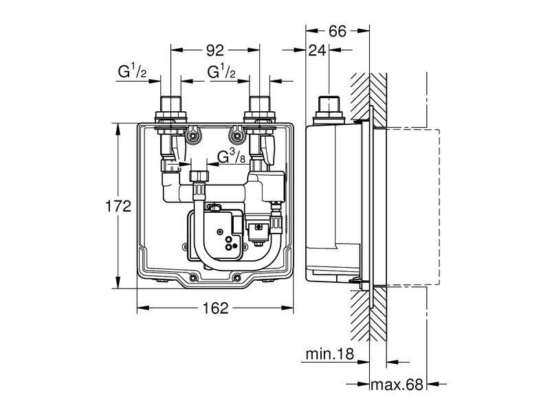GROHE UP-Einbaukasten Eurosmart CE UP-Einbaukasten Eurosmart CE
