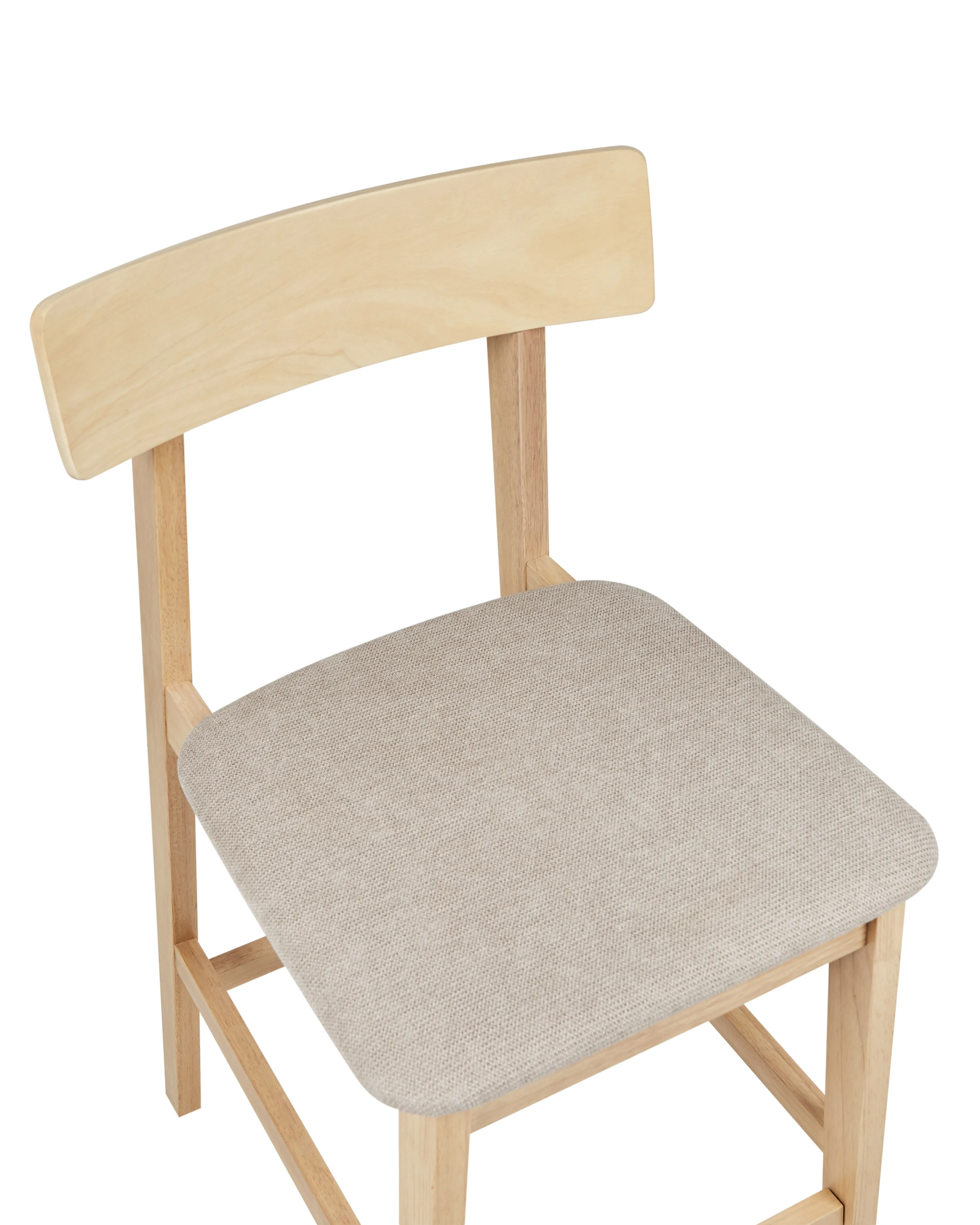 Set van 2 barstoelen ISANTI Hout Lichtbruin/taupe